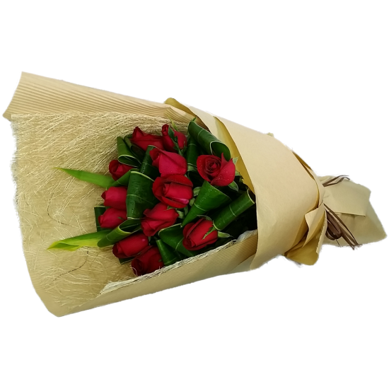 Elegant Love  One Dozen Roses Bouquet