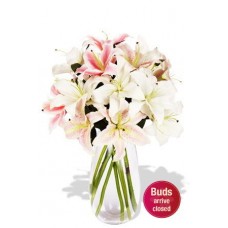 5 Oriental Lily Bouquet Vase Bouquet